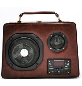 Magic Bags Retro Radio bag with Real Radio and Bluetooth brown