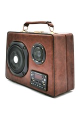 Magic Bags Fantasy tassen - Retro Radio tas met Echte Radio en Bluetooth bruin