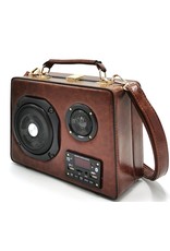 Magic Bags Fantasy tassen - Retro Radio tas met Echte Radio en Bluetooth bruin