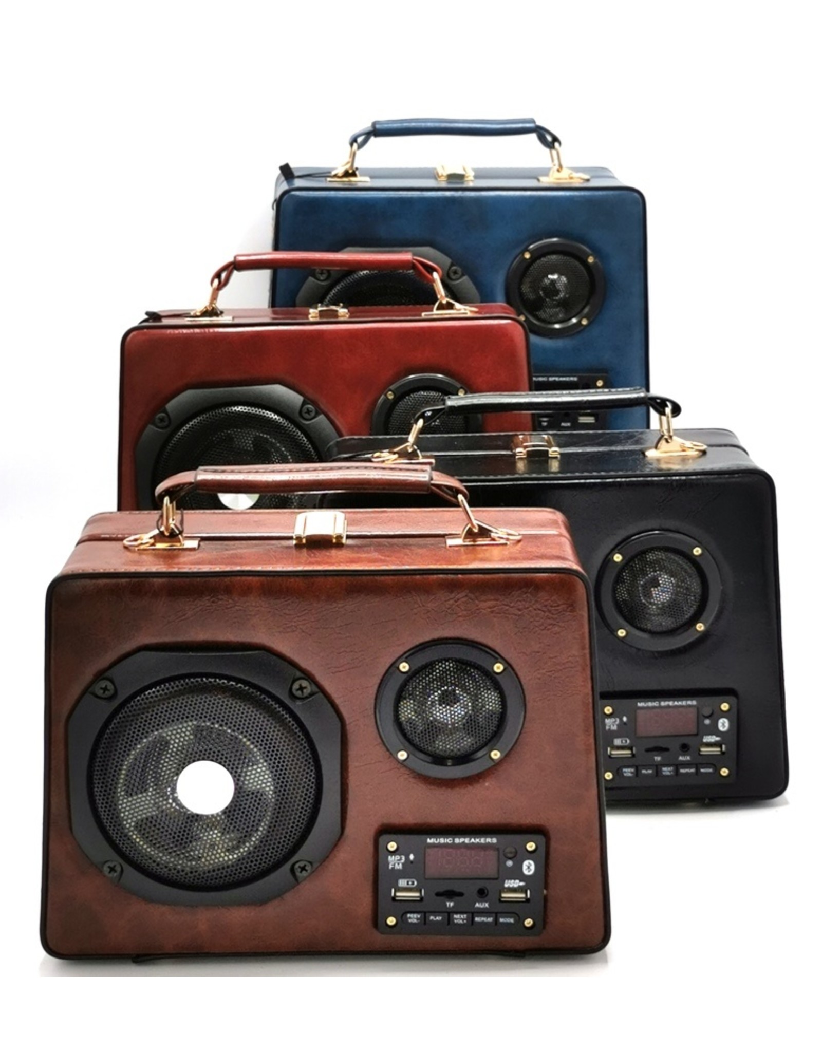 Magic Bags Fantasy bags - Retro Radio bag with Real Radio and Bluetooth brown