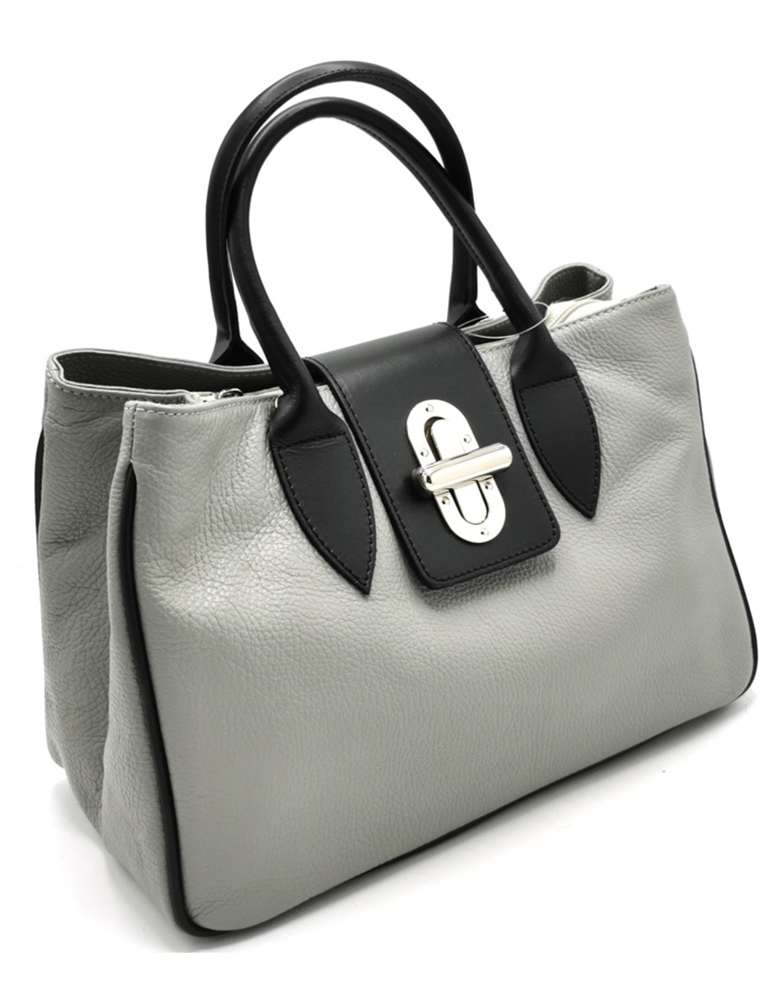 Kevim Leather bags - Kevim Leather Hand bag Grey calf leather