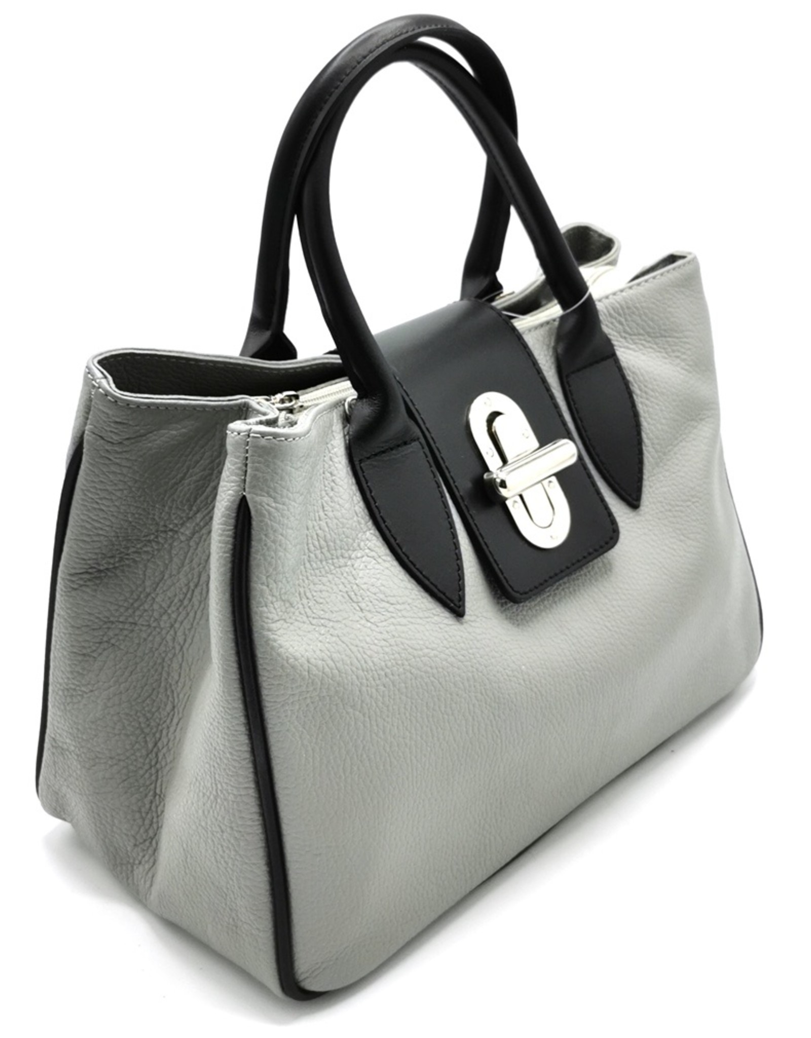 Kevim Leather bags - Kevim Leather Hand bag Grey calf leather