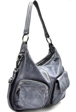 DSTRCT Leather bags - DSTRCT Washed Leather Shopper grey-blue