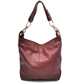 DSTRCT Leather Shoulder Bag Calfskin Plum