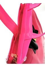 Trukado Fashion bags - Tote Bag with Bow and Zipper Fuchsia Patent