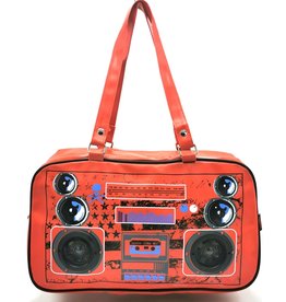 Jawbreaker Boombox Yankee Retro tas met echte speakers