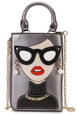 Trukado Fantasy bags - Fantasy clutch Ladies Face with earrings and sunglasses