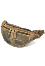 Hunters Leather bags - Hunters Leather Fanny bag  with two zipped pockets  Brown