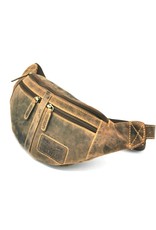 Hunters Leather bags - Hunters Leather Fanny bag  with two zipped pockets  Brown