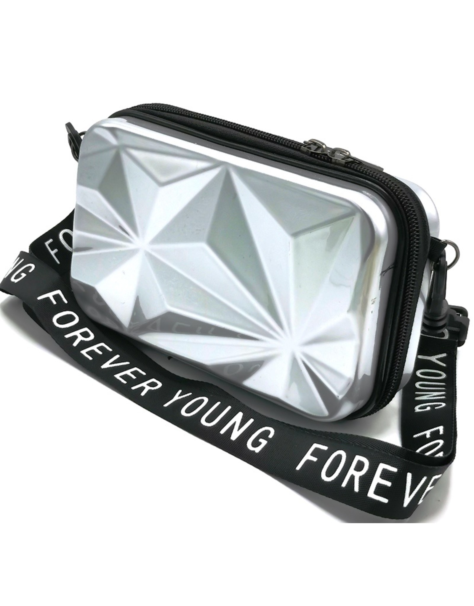 Forever Young Avond tassen, Clutches en Portemonnees - Festivaltasje, telefoontasje Forever Young zilver