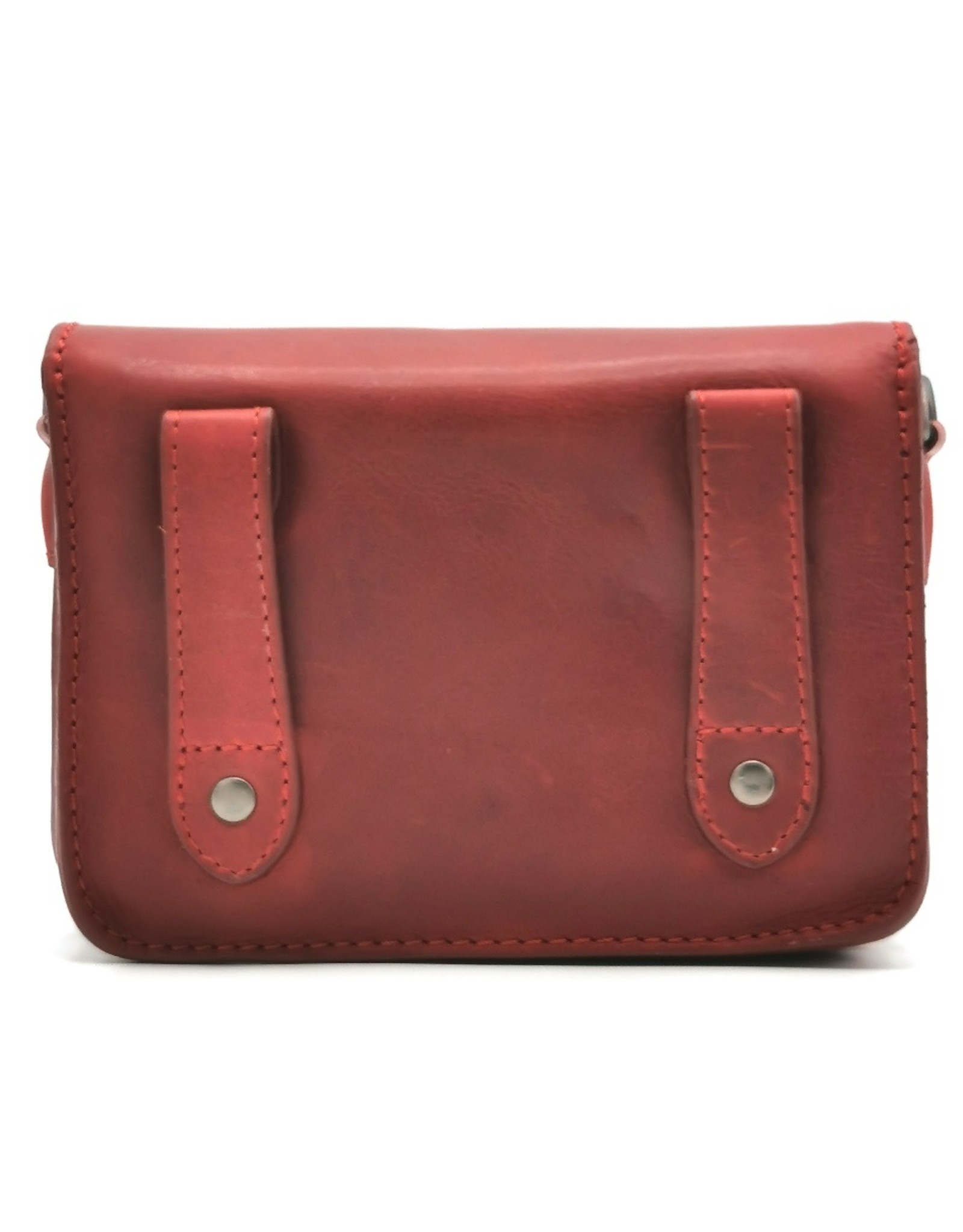 HillBurry Leather bags - HillBurry Leather Shoulder Bag Festival buckle Bag Red