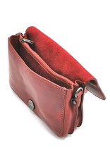 HillBurry Leather bags - HillBurry Leather Shoulder Bag Festival buckle Bag Red