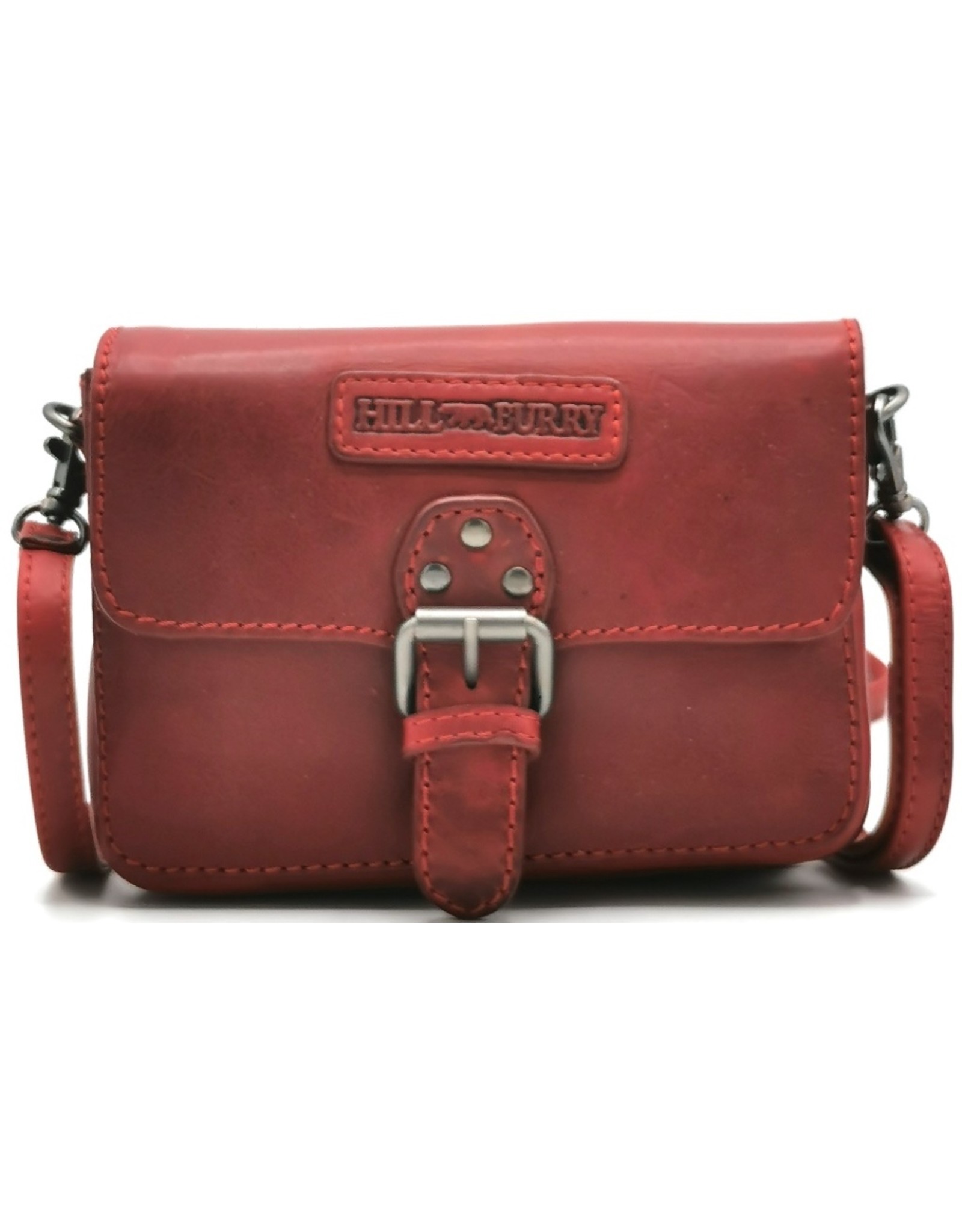 HillBurry Leather bags - HillBurry Leather Shoulder Bag Festival buckle Bag Red