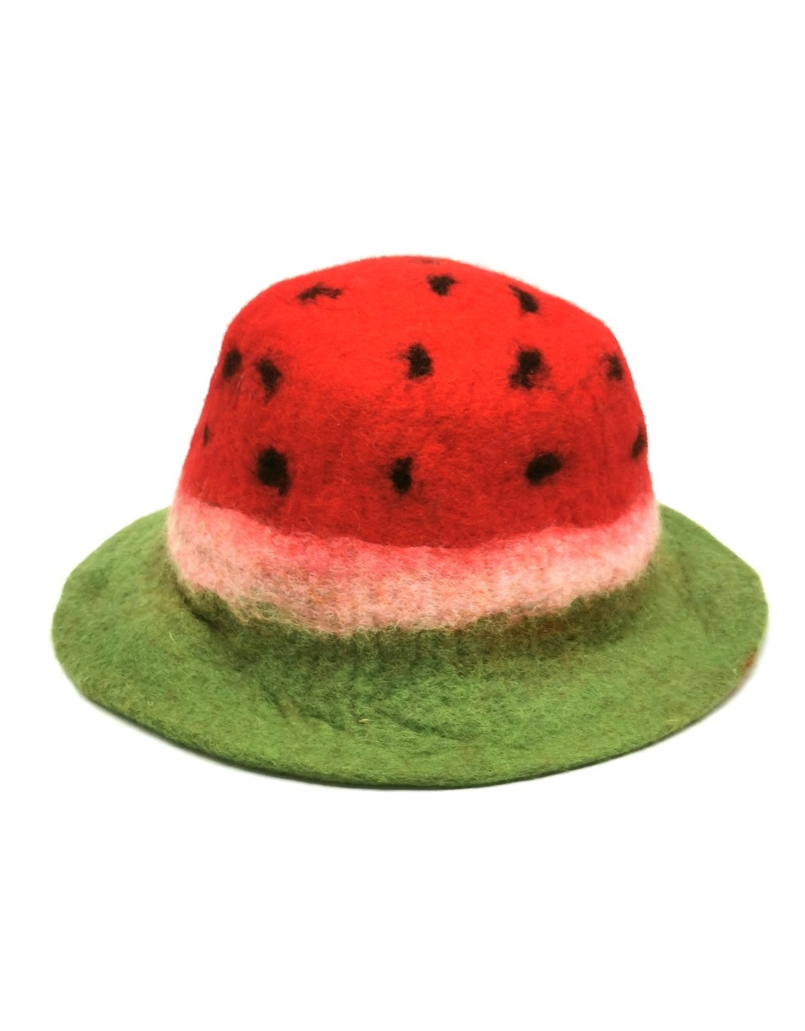 Trukado Miscellaneous - Felt hat "Watermelon"- hand felted, 100% wool