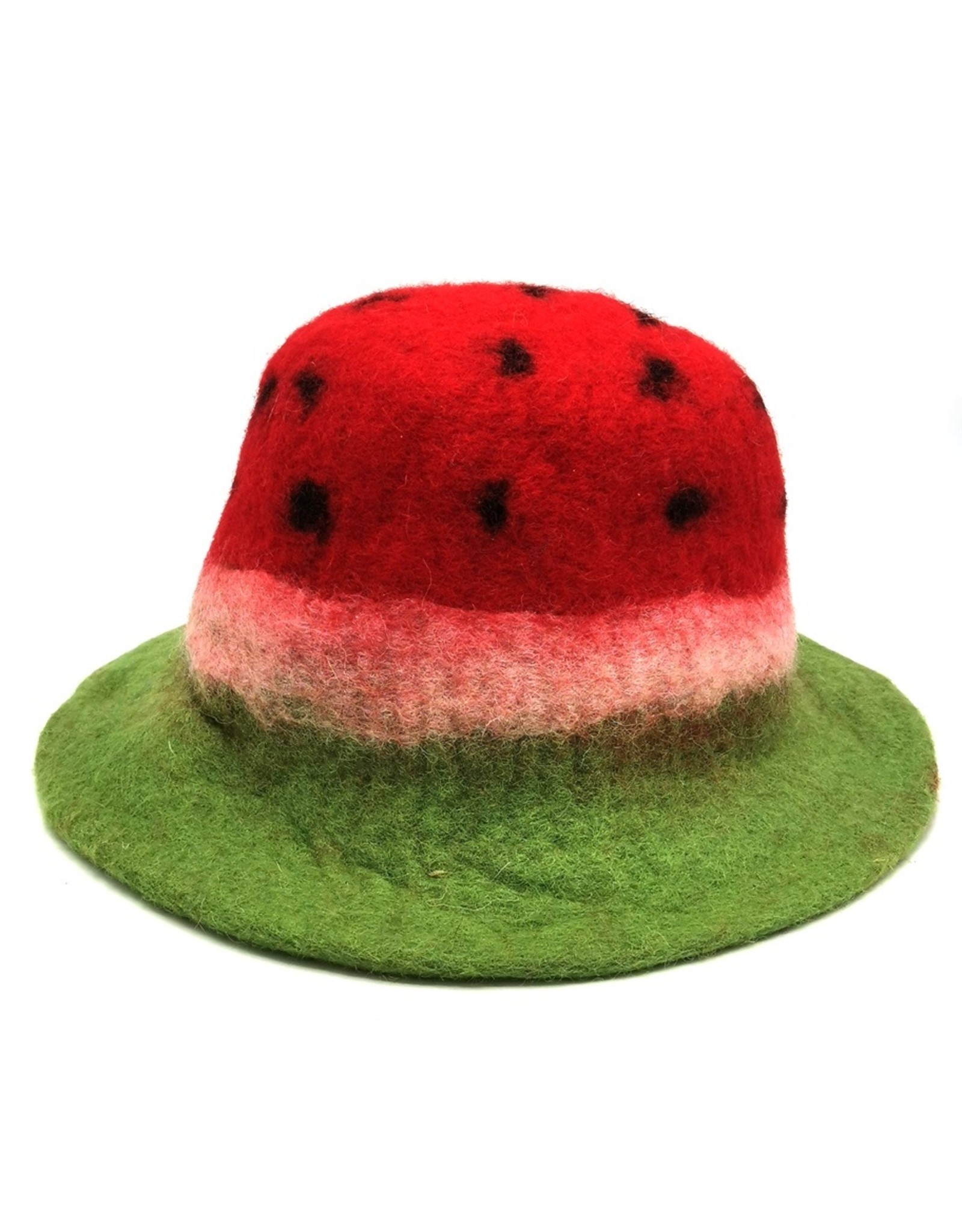 Trukado Miscellaneous - Felt hat "Watermelon"- hand felted, 100% wool