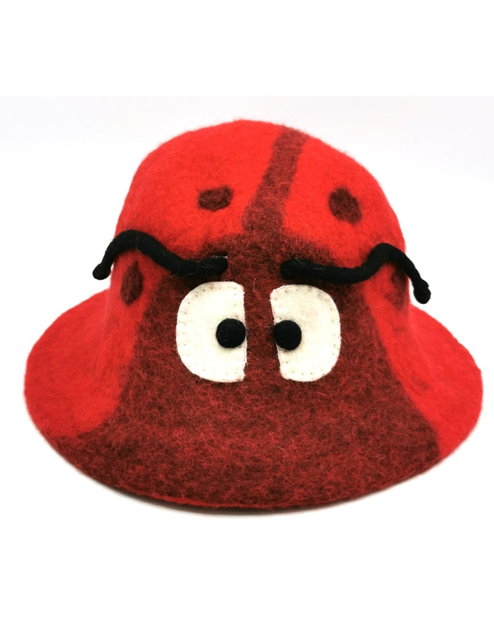 Trukado Miscellaneous - Felt hat "Ladybird" hand felted, 100% wool