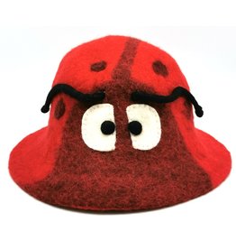 Trukado Felt hat "Ladybird" hand felted, 100% wool