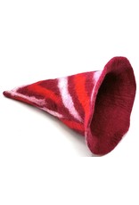 Trukado Miscellaneous - Felt pointed hat "Red Fantasy" hand felted, 100% wool