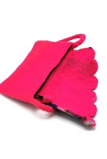 Trukado Clutches - Felt Clutch Fuchsia Fantasy handmade 100% wool