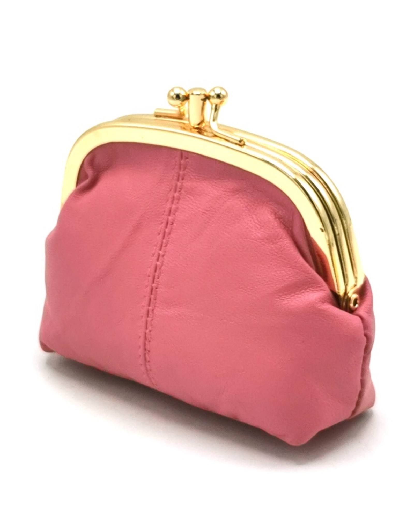 Trukado Leather Wallets - Clasp wallet Pink genuine leather