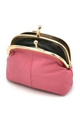 Trukado Leather Wallets - Clasp wallet Pink genuine leather