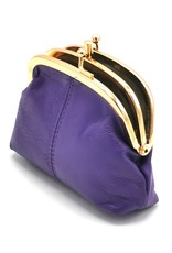BestBull Leather Wallets - Clasp wallet Purple genuine leather
