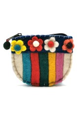 Trukado Fantasy bags and wallets - Felt wallet "Flowers" half-round