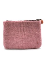 Trukado Avondtassen, clutches en portemonnees -  Vilten Portemonnee "Bloemen" roze