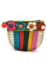 Trukado Fantasy bags and wallets - Felt wallet "Flowers" half-round