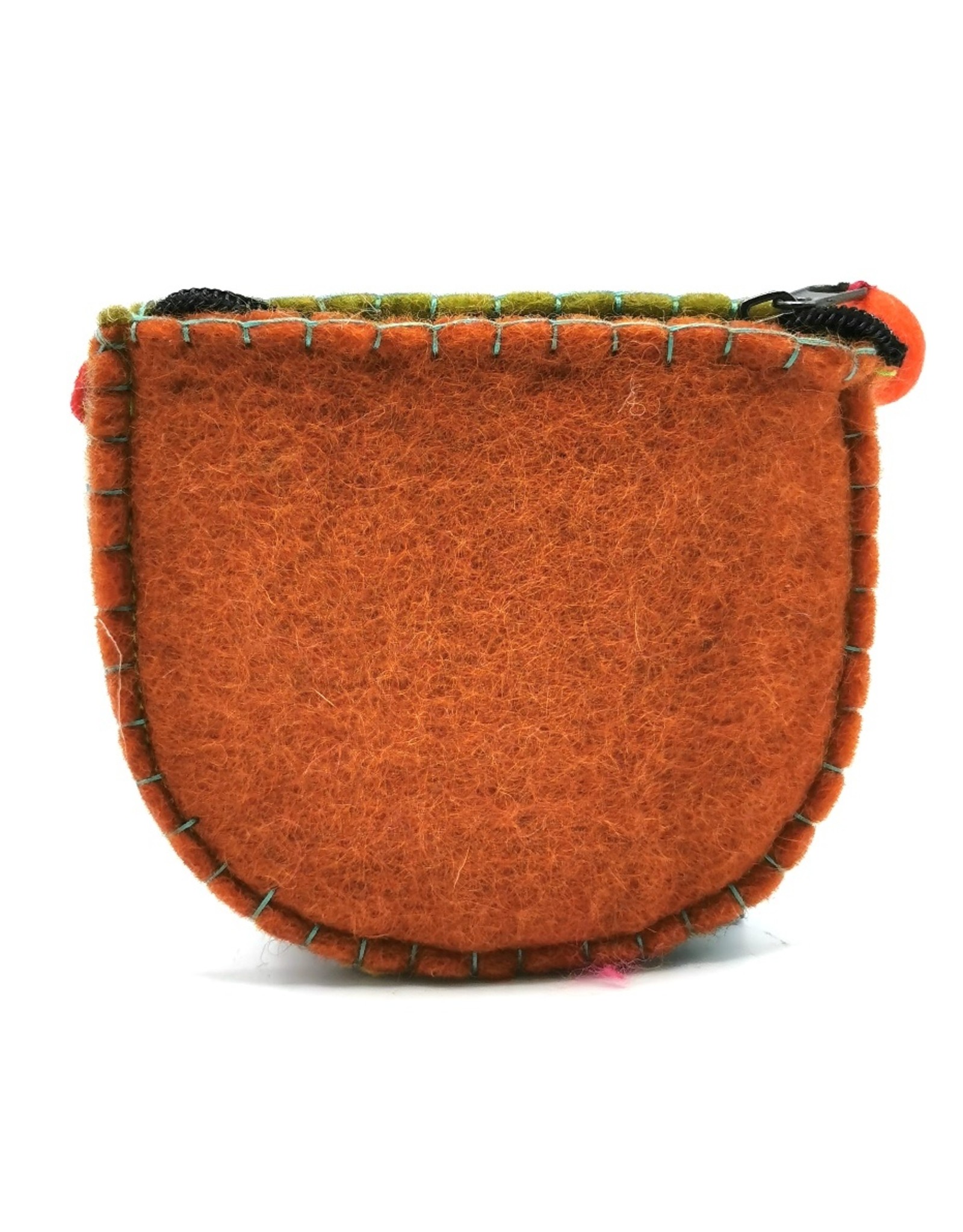 Trukado Fantasy bags and wallets - Felt wallet "Flowers" half-round