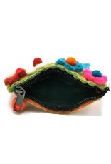 Trukado Fantasy bags and wallets - Felt wallet "Flowers" half-round