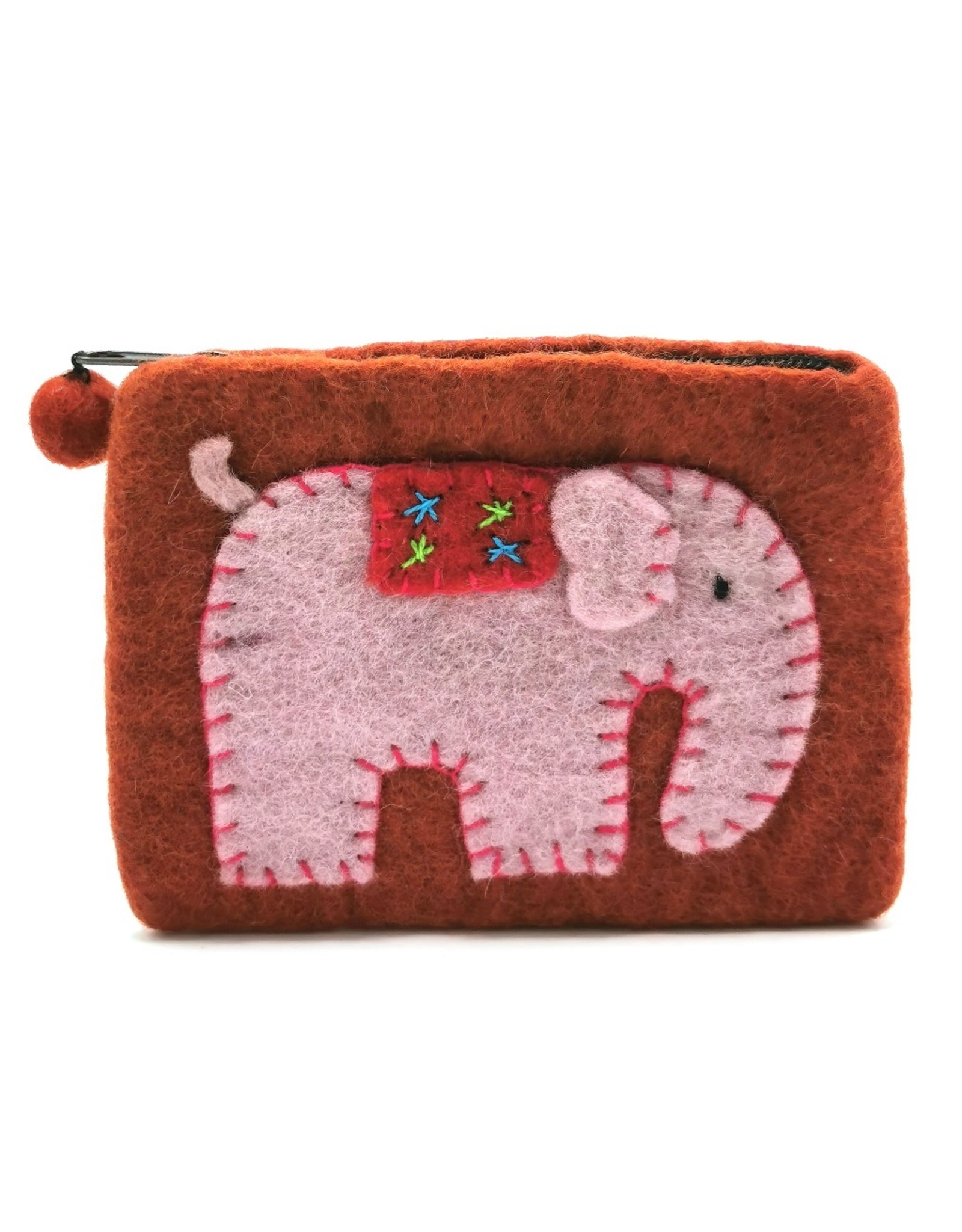 Trukado Avondtassen, clutches en portemonnees -  Vilten Portemonnee "Olifant"