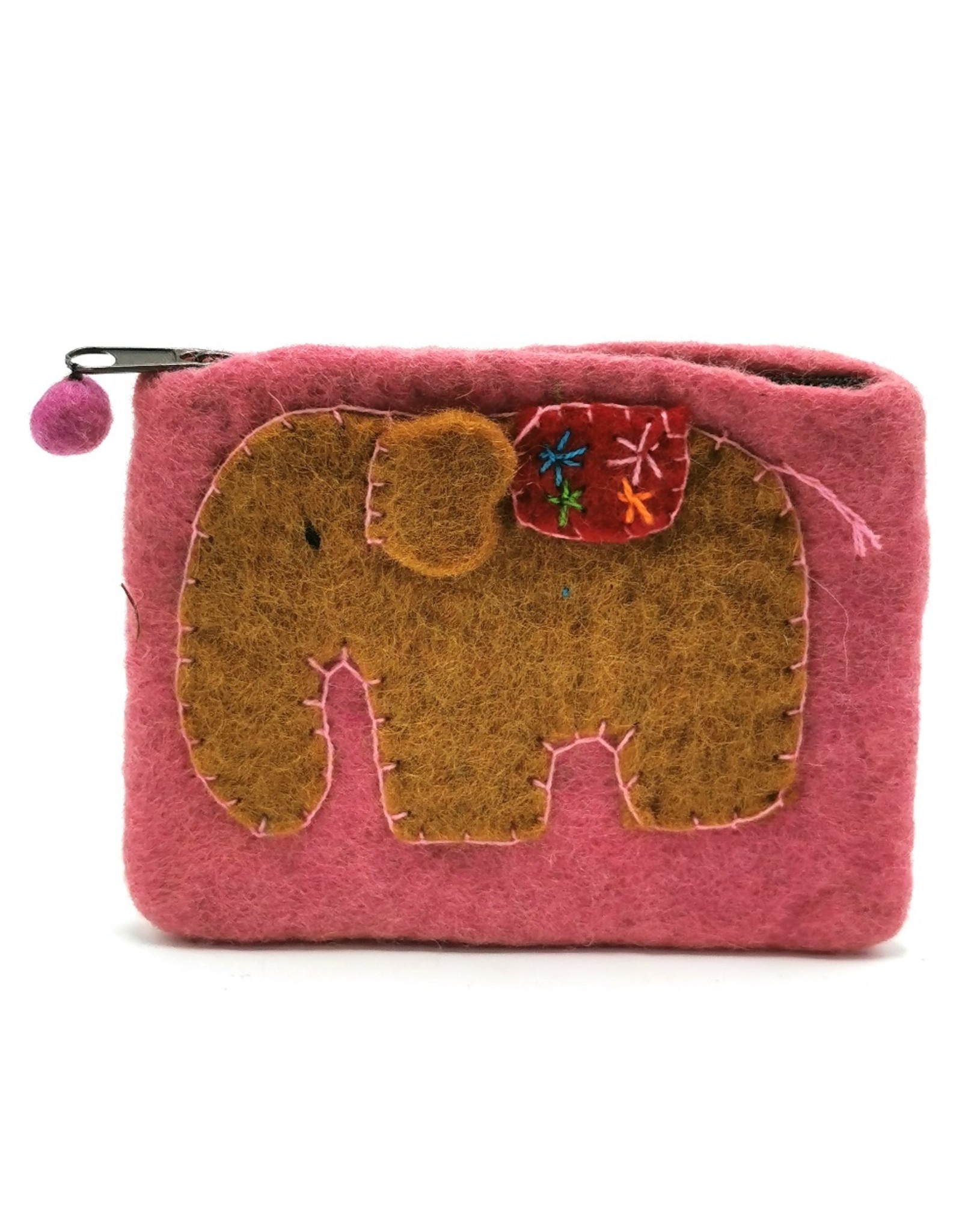 Trukado Avondtassen, clutches en portemonnees -  Vilten Portemonnee "Olifant"