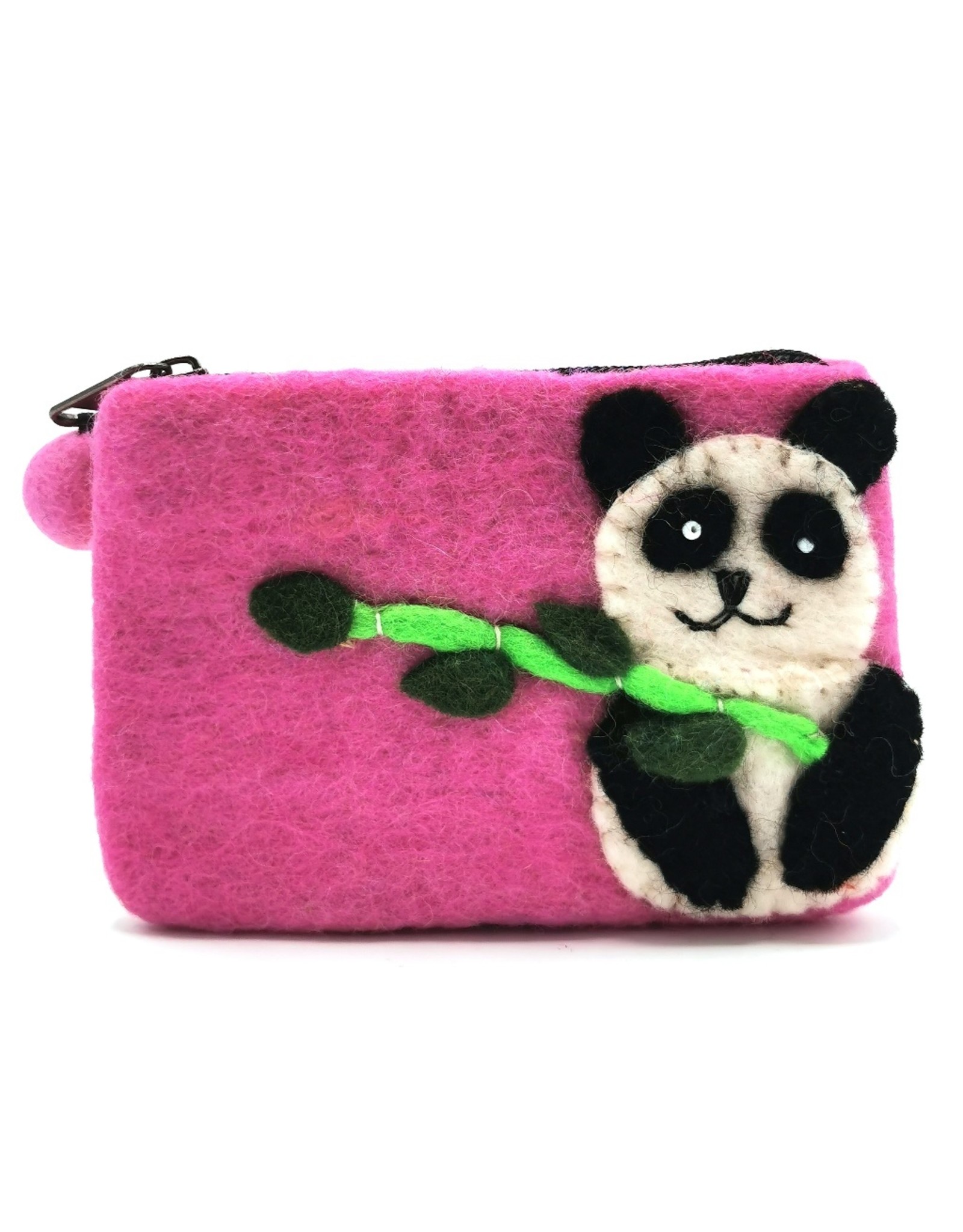 Trukado Avondtassen, clutches en portemonnees - Vilten Portemonnee "Panda"