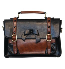 Banned Banned Retro hand bag with buckles and bow black