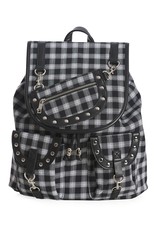 Banned Backpacks - Banned  Yamy Tartan backpack  black-white