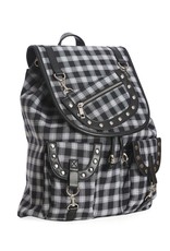 Banned Backpacks - Banned  Yamy Tartan backpack  black-white