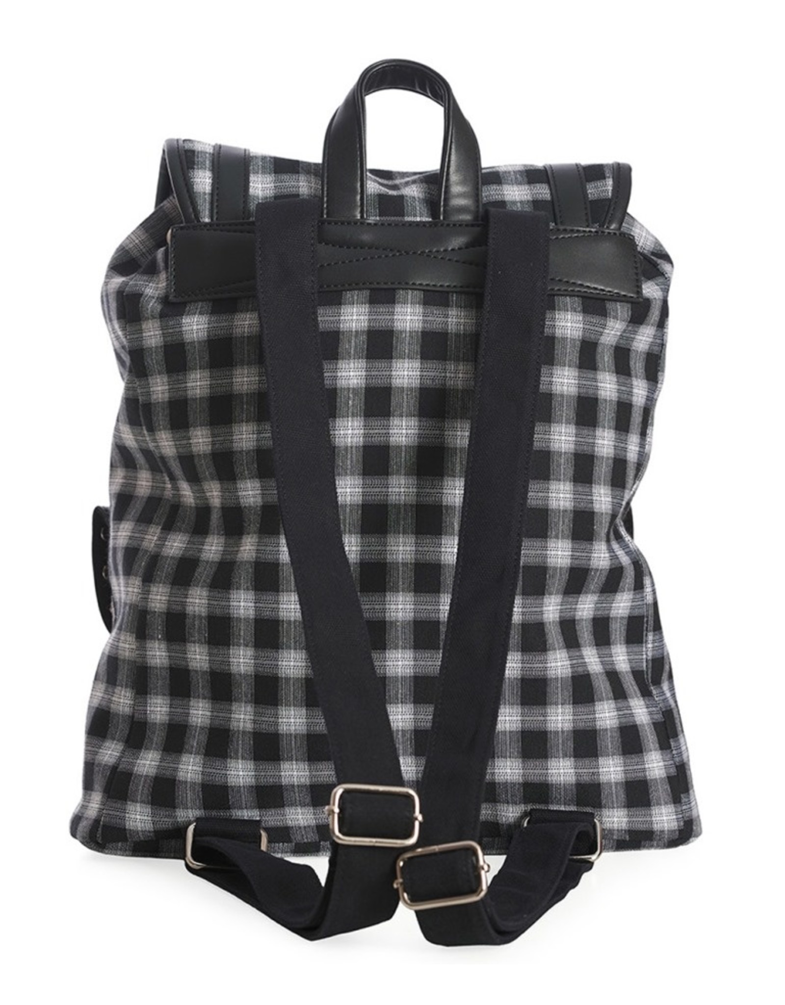 Banned Backpacks - Banned  Yamy Tartan backpack  black-white