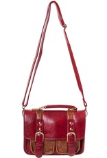 Banned Retro bags Vintage bags - Banned Leila Vintage shoulderbag (red-tan)