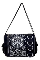 Banned Gothic bags Steampunk bags - Banned Pentagram Denim Messenger bag  black