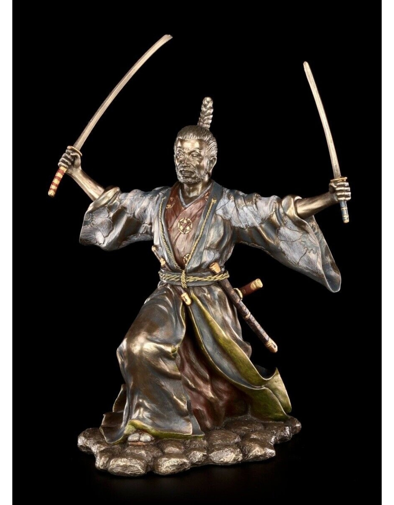 Veronese Design Giftware & Lifestyle - Japanese Samurai with Katana bronzed statue