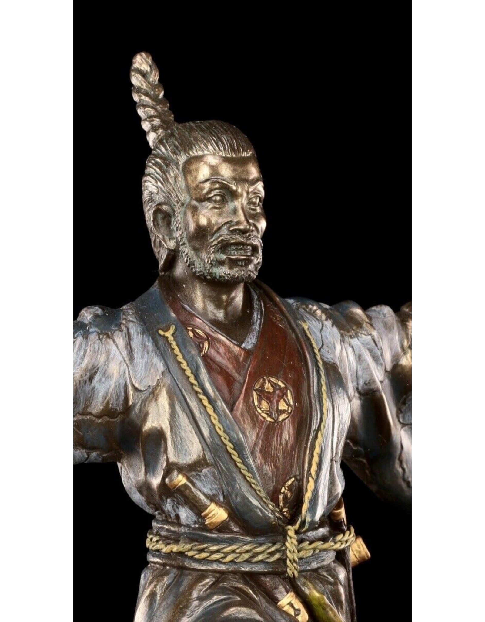 Veronese Design Giftware & Lifestyle - Japanese Samurai with Katana bronzed statue