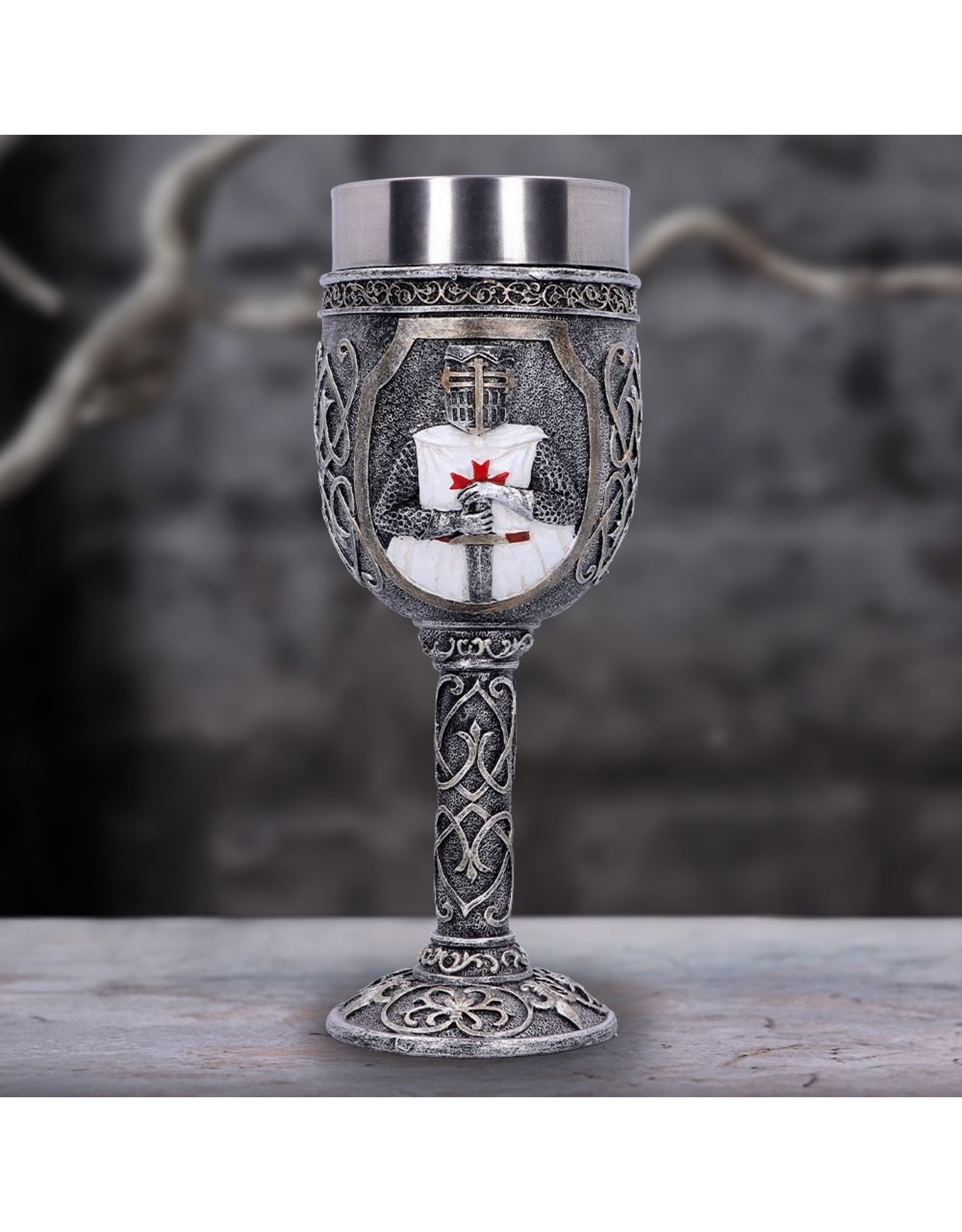 NemesisNow Drinkware - Templars Medieval Knight Goblet 19cm
