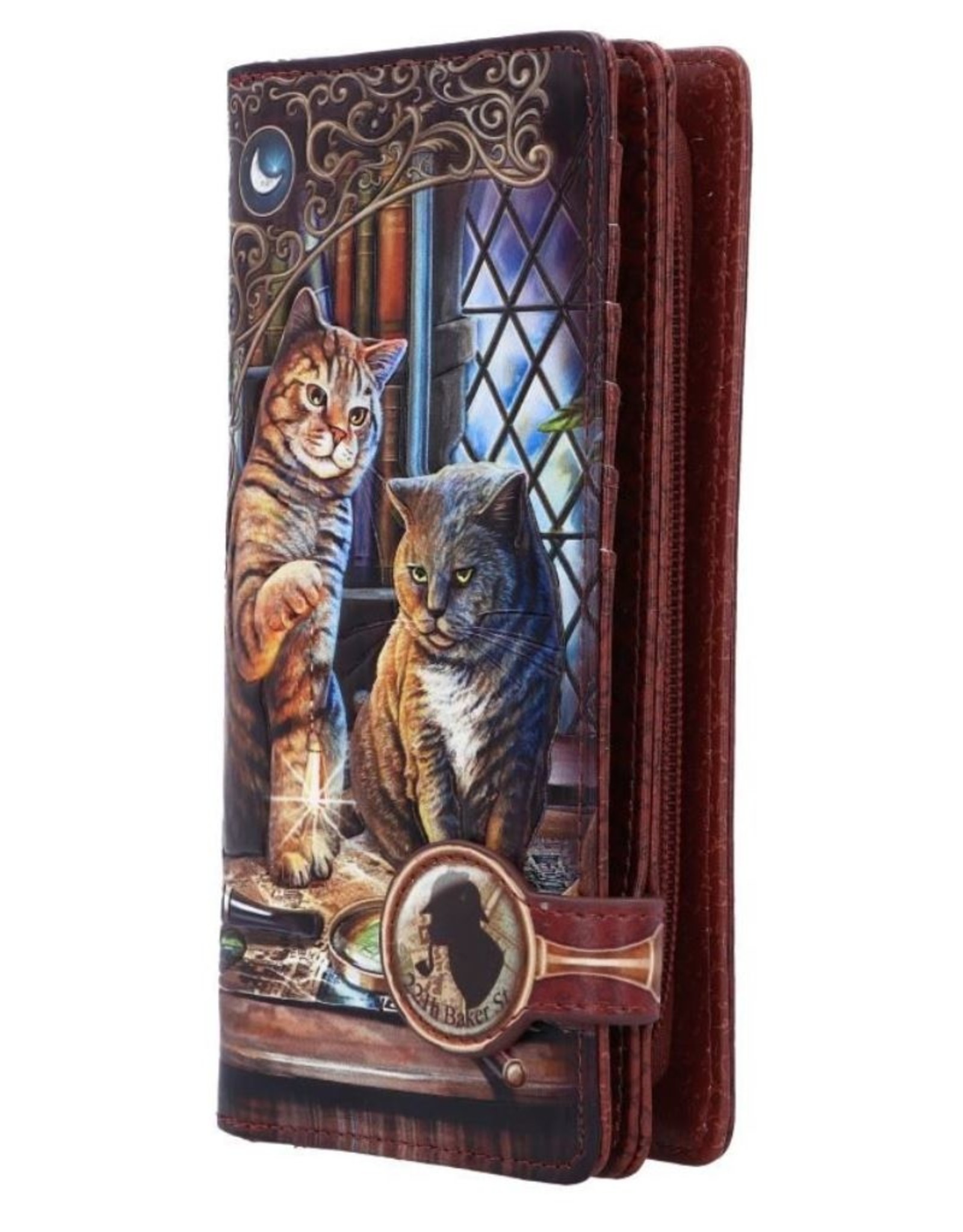NemesisNow Gothic wallets and purses - Lisa Parker Purrlock Holmes Embossed Purse Cats