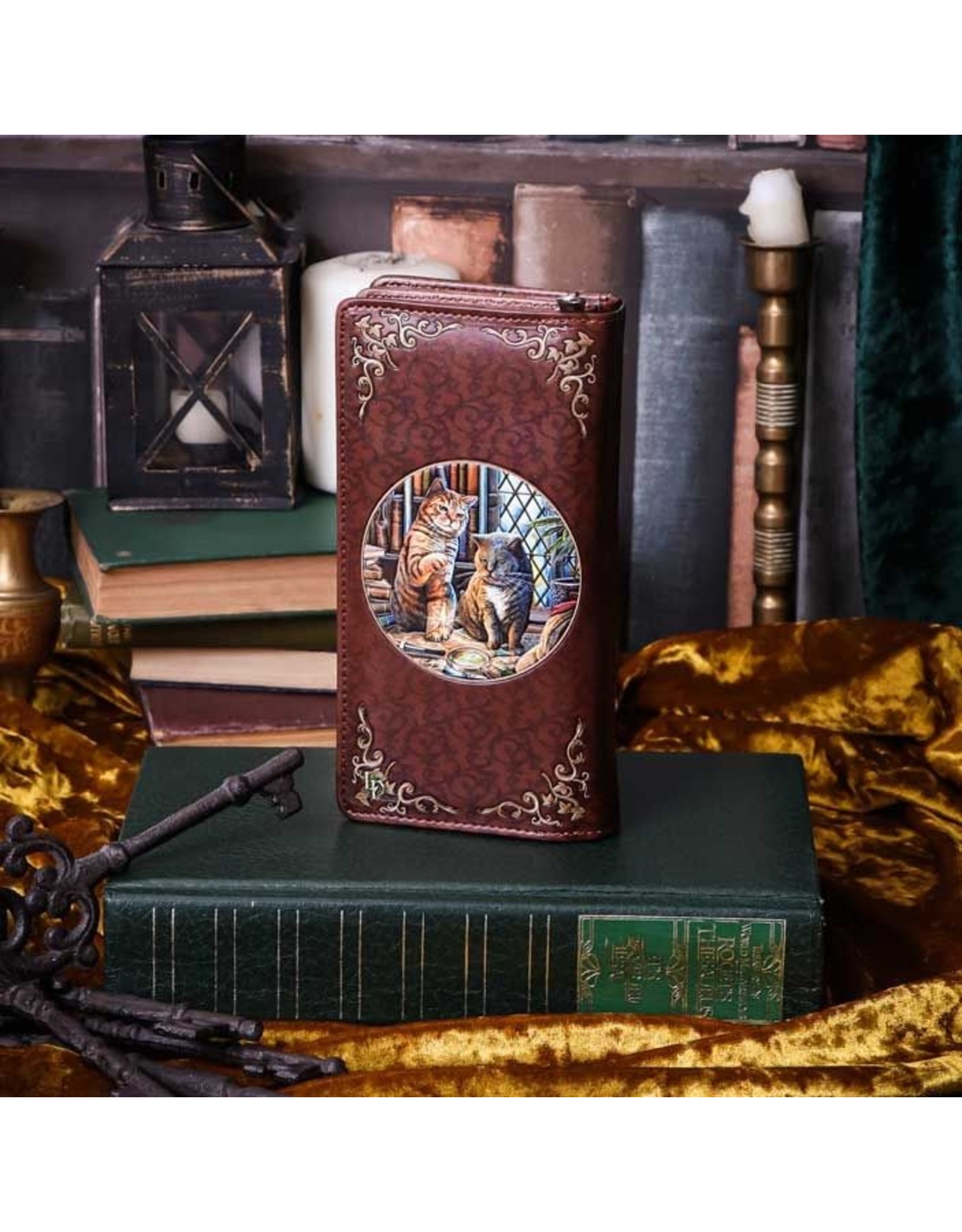 NemesisNow Gothic wallets and purses - Lisa Parker Purrlock Holmes Embossed Purse Cats