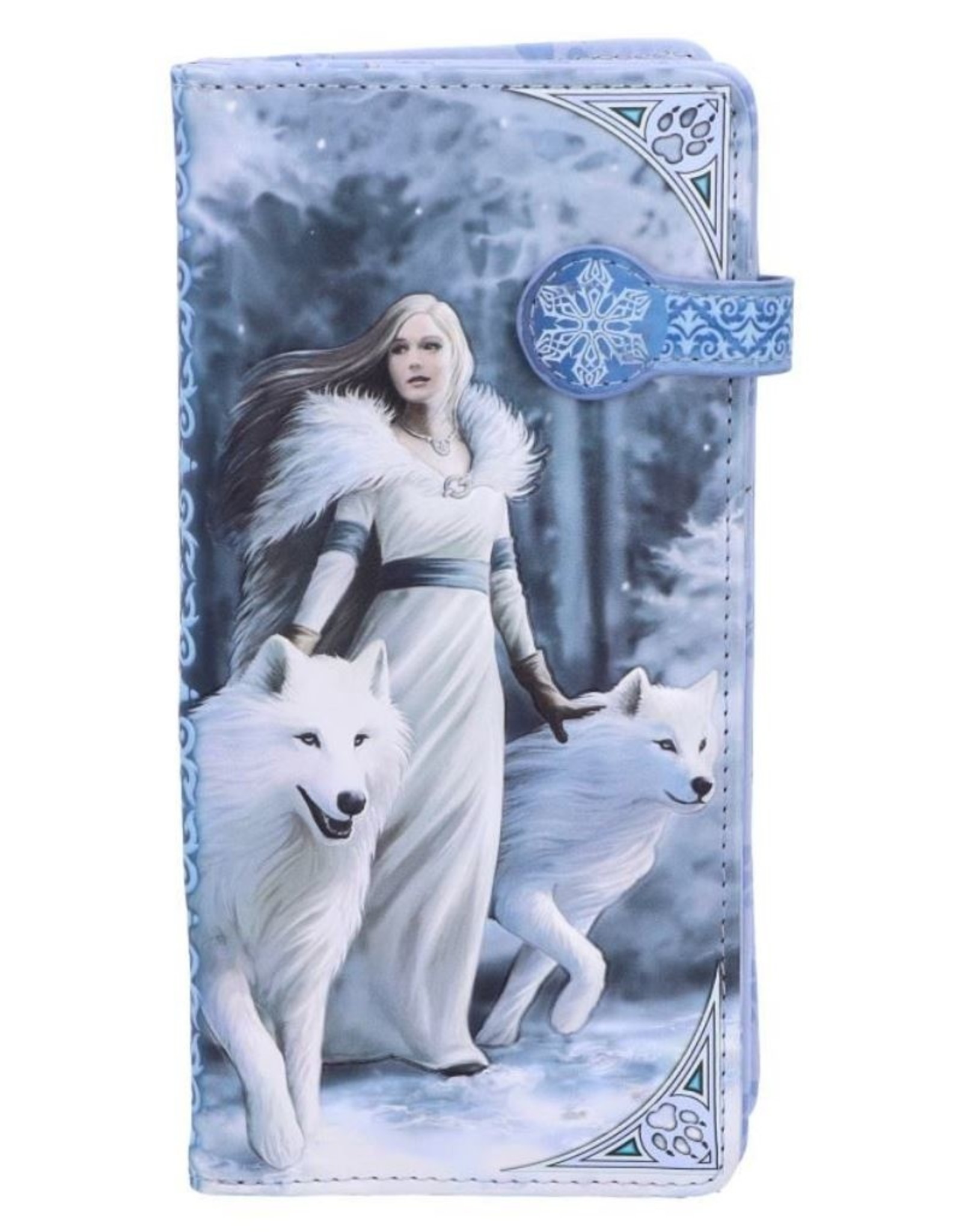 NemesisNow Gothic portemonnees - Winter Guardians Wolf reliëf Portemonnee Anne Stokes