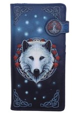 NemesisNow Gothic wallets and purses - Lisa Parker Guardian of the Fall White Autumn Wolf Embossed Purse