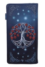 NemesisNow Gothic wallets and purses - Lisa Parker Guardian of the Fall White Autumn Wolf Embossed Purse