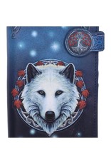 NemesisNow Gothic wallets and purses - Lisa Parker Guardian of the Fall White Autumn Wolf Embossed Purse