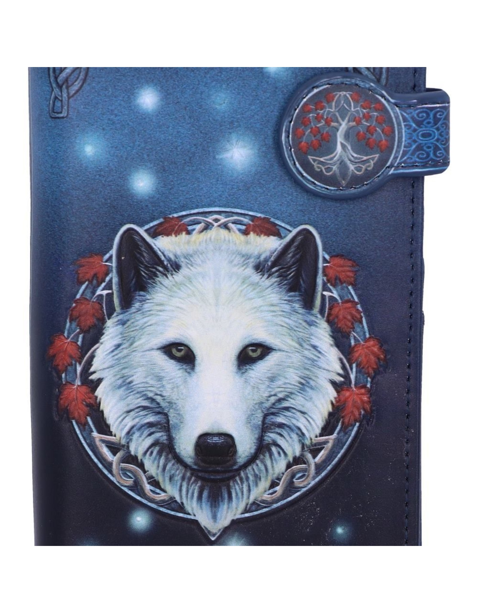 NemesisNow Gothic wallets and purses - Lisa Parker Guardian of the Fall White Autumn Wolf Embossed Purse